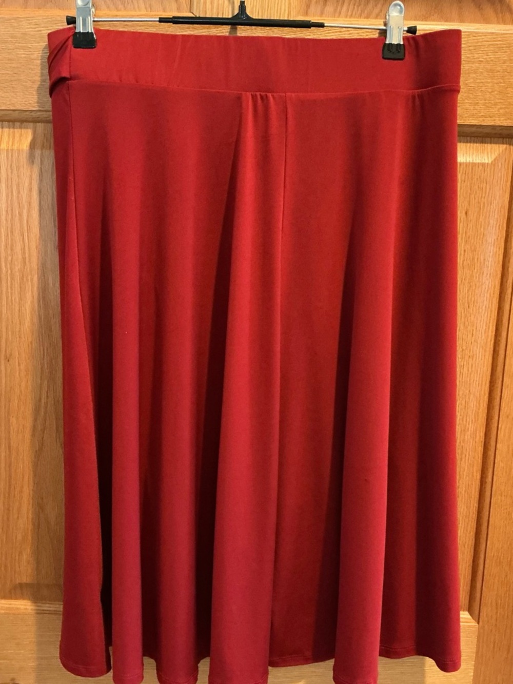 Torrid Figure Flattering Red Faux Wrap Skirt With Tulip Hem & Side Tie Size 1X - Picture 4 of 7